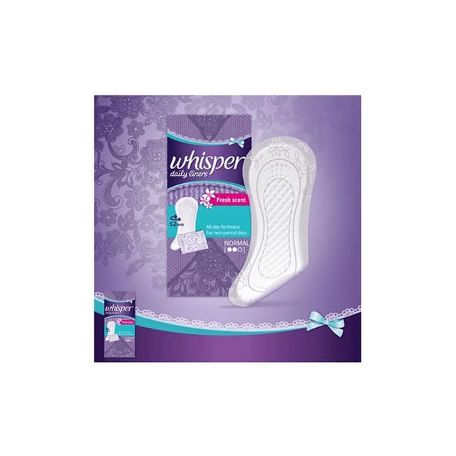  Whisper Daily Liners Clean and Fresh 40N : Health & Household